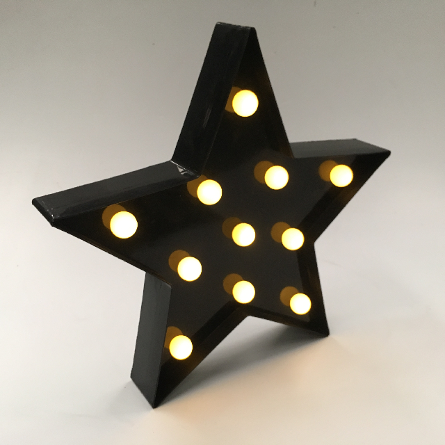 LAMP, Novelty Lamp - Black Star Marquee